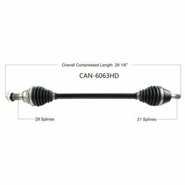 Wide Open Heavy Duty CV Axle CAN AM HD FRONT RIGHT X3 900/DS/XDS TURBO/R 18-20 CAN-6063HD